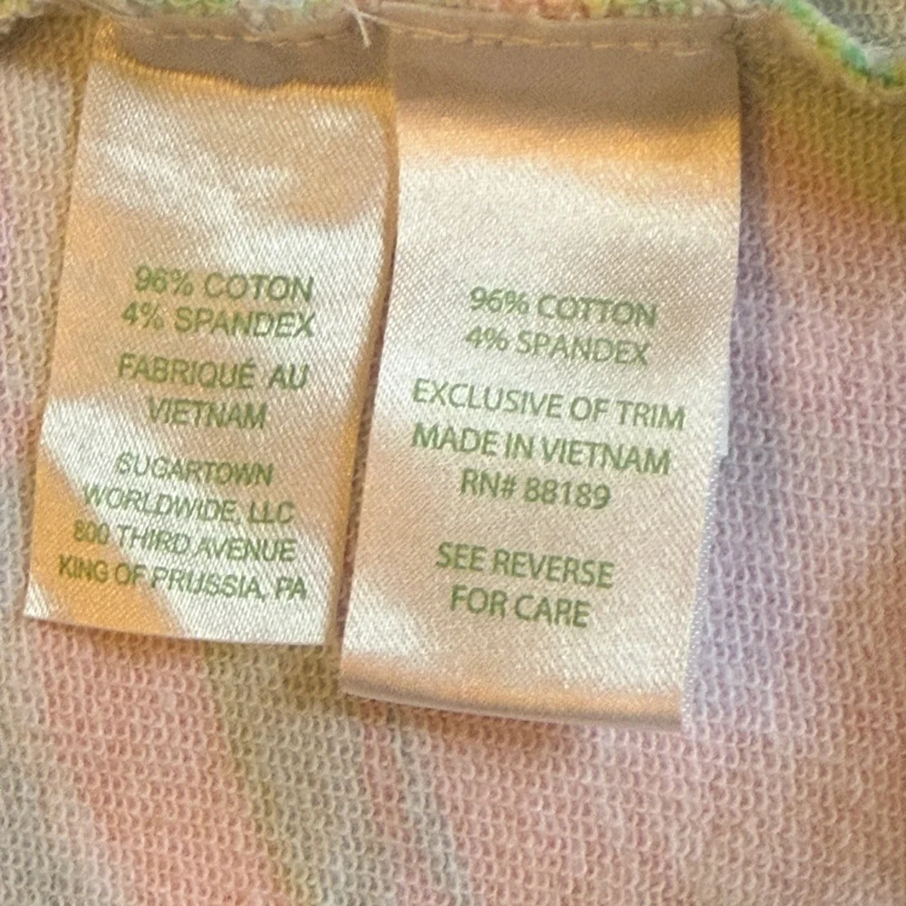 Lilly Pulitzer Floral Half Zip Pullover Jacket Pink Green Blue Medium - Picture 10 of 14